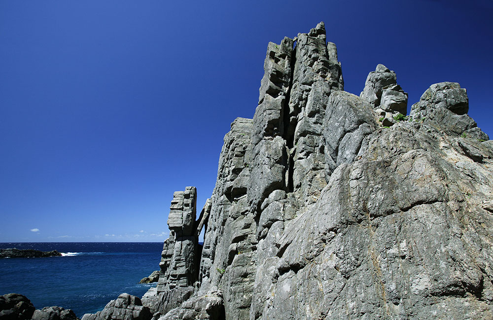 積丹　積丹半島　岸壁